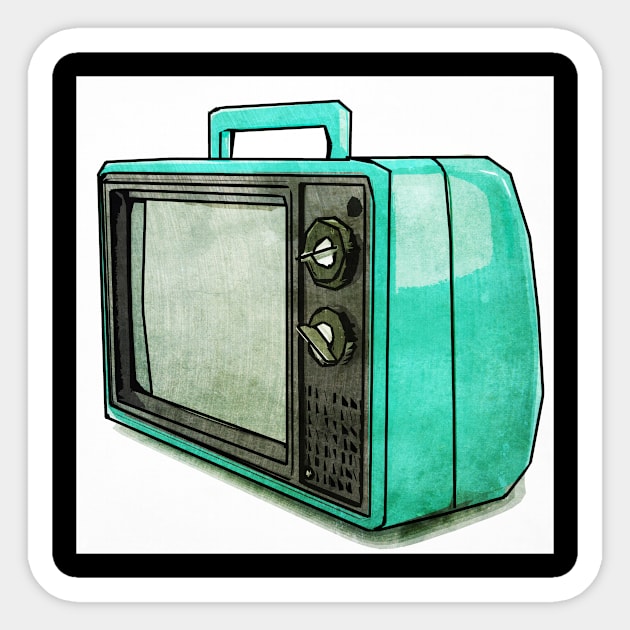 Sodaartstudio Digital Retro Relic TV Television Sticker by SodaArtStudio